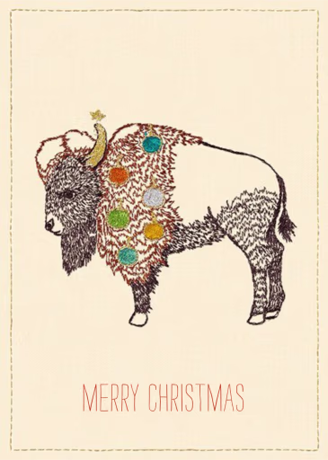 Jolly Buffalo - Christmas Card by Coral & Tusk