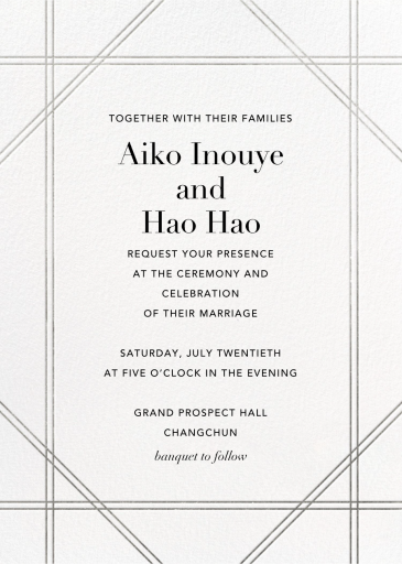 Caning - Wedding - Wedding Invitation by Jonathan Adler