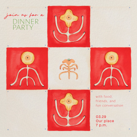 Botanic Blocks - Dinner Party Invitation by Rubinski Works