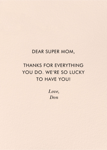 Best Mom in the World - Mother's Day Card by Rifle Paper Co. - Back