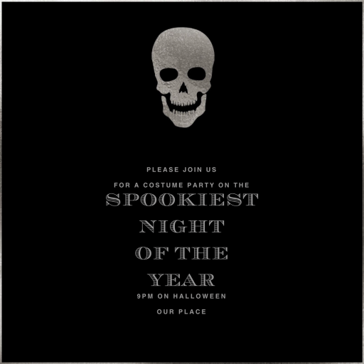 Silver Skull - Invitation by Paperless Post