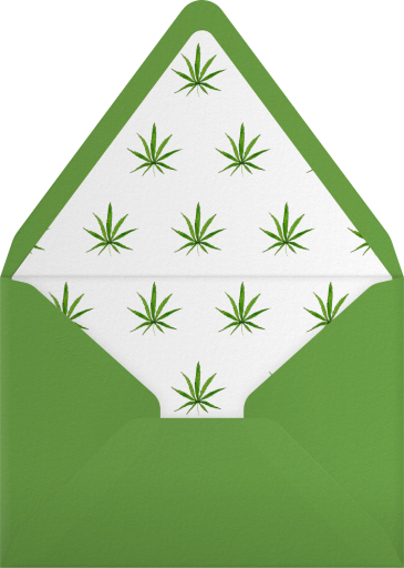 Watercolor Leaf Border Invitation Envelope