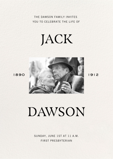 Ever After Photo - Celebration of Life Invitation by Paperless Post