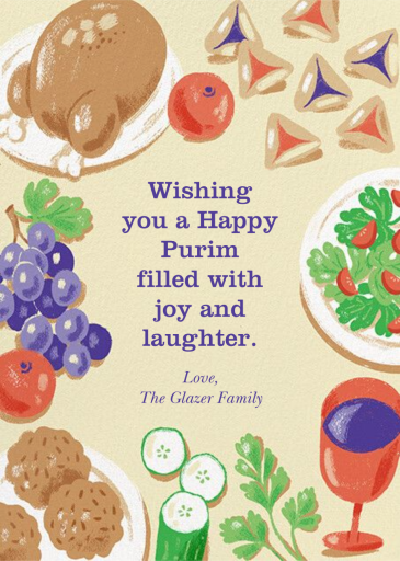 Purim Seudah - Purim Card by Paperless Post