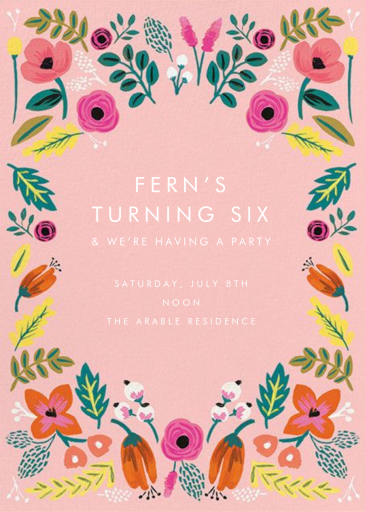 Folk Floral - Birthday Invitation by Rifle Paper Co.