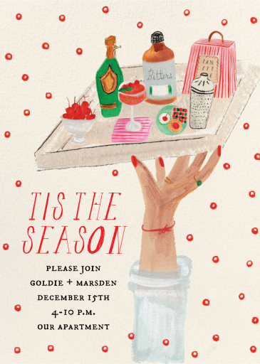 Holiday Hand - Invitation by Mr. Boddington's Studio