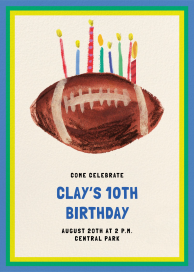 Watercolor Football Invitation