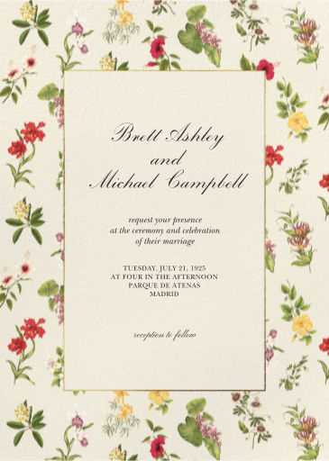 Assorted Florals - Invitation by Oscar de la Renta