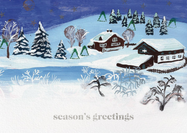 Étang Gelé - Business Holiday Card by Nathalie Lété