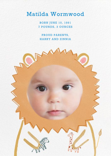 Baby Lion by Paperless Post