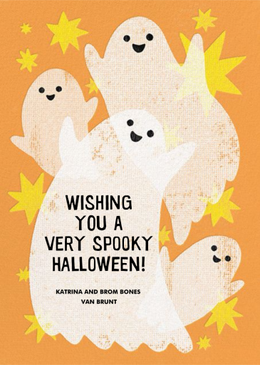 Glowing Ghosts - Halloween Card by Paperless Post