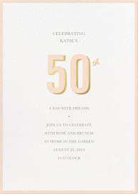 Pop of Gold - 50th Birthday Invitation by Sugar Paper