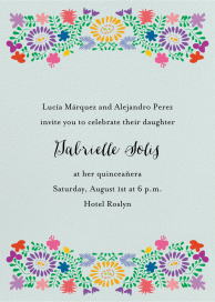 Oaxacan Flowers - Quinceañera Invitation by Paperless Post