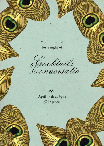 Peacock Plumage - Invitation by John Derian