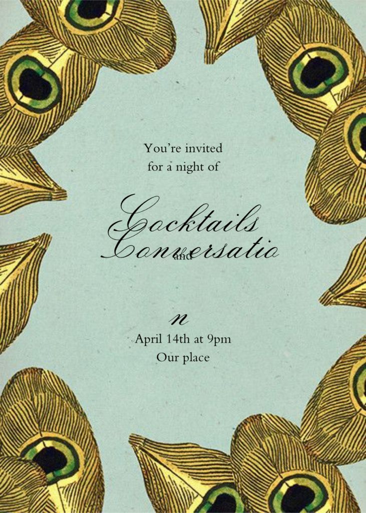 Peacock Plumage Invitation
