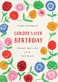 Floral Bonanza - Birthday Invitation by Mr. Boddington's Studio