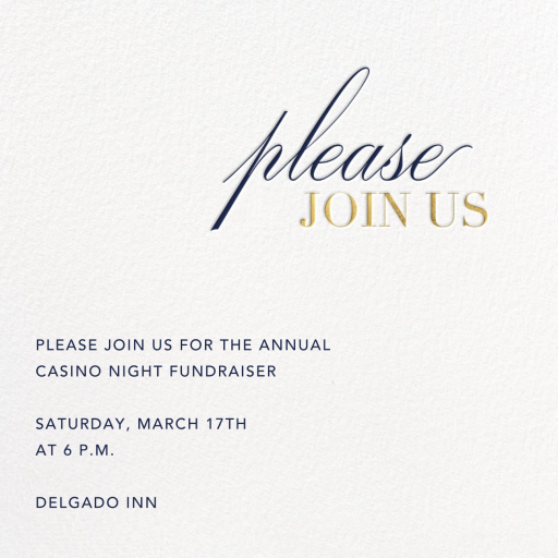 Please Join Us - Fundraiser Invitation by Paperless Post