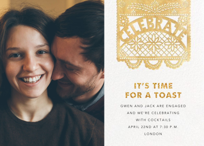 Papel Picado Photo - Engagement Party Invitation by Paperless Post