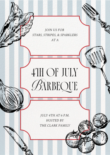 Barbecue Ingredients - 4th of July Invitation by Paperless Post
