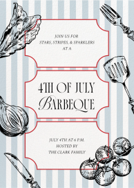 Barbecue Ingredients - 4th of July Invitation by Paperless Post