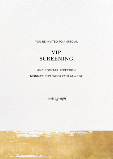 Simple Brushstroke - Viewing Party Invitation by Sugar Paper