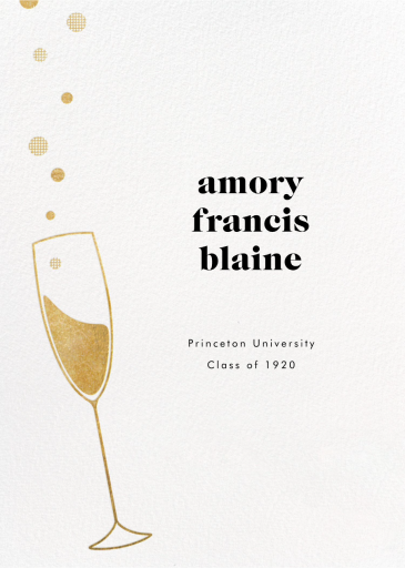 Champagne Flute - Graduation Announcement by Paperless Post