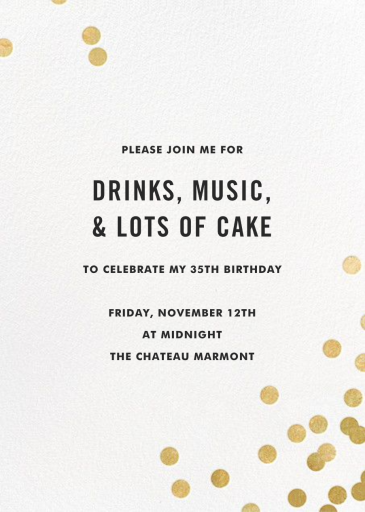 Confetti (Invitation) - Birthday Invitation by kate spade new york