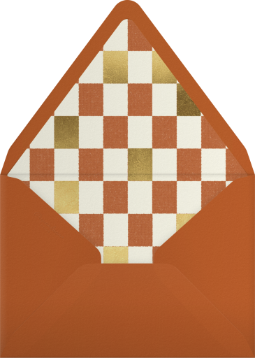 Retro Checkerboard New Year Card Envelope