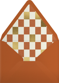 Sobre de Año Nuevo « Card » con diseño retro de tablero de ajedrez