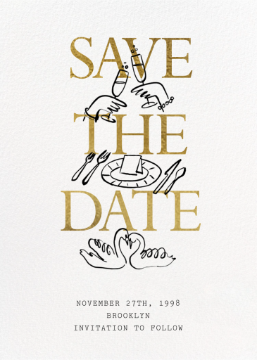 Dinner Toast - Save the Date by Paperless Post