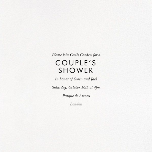 Heather and Lace Photo (Square) - Wedding Brunch Invitation by Rifle Paper Co. - Back
