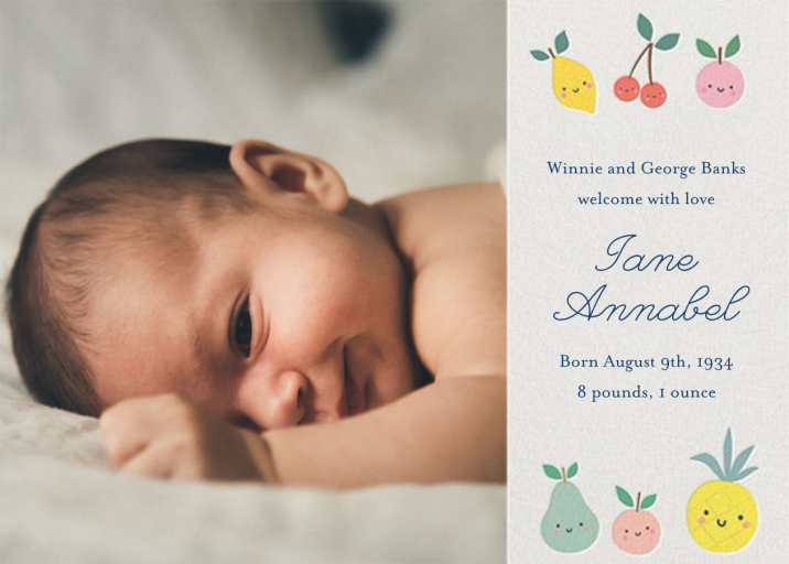 Cute Fruit Photo - Party Invitation by Little Cube