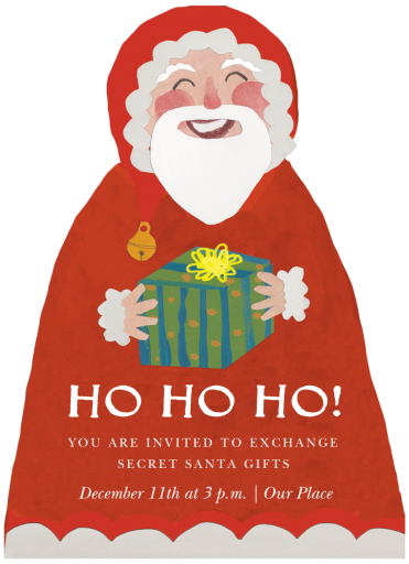 Jolly Gift Bearer - Christmas Party Invitation by Hadley Paper Goods