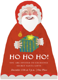 Jolly Gift Bearer - Christmas Party Invitation by Hadley Paper Goods