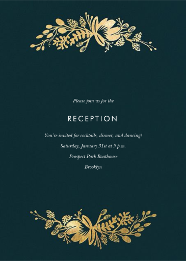 Floral Silhouette (Invitation) - Wedding Reception Invitation by Rifle Paper Co.