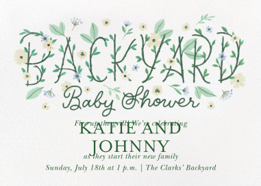 Backyard Blooms - Baby Shower Invitation by Paperless Post