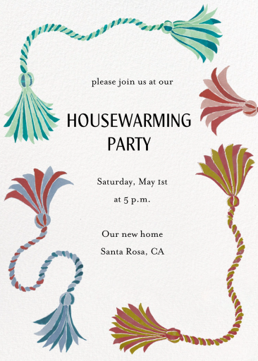 Colorful Tassels Invitation