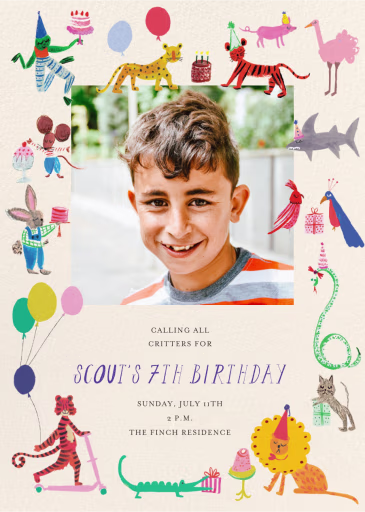 Zootacular Photo - Birthday Invitation by Mr. Boddington's Studio