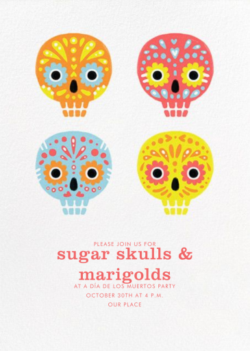 Little Sugar Skulls - Greeting Card by Paperless Post