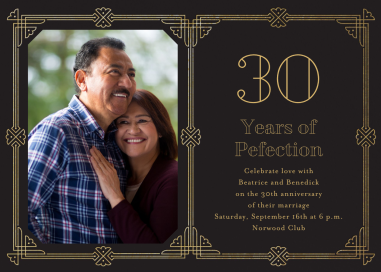 Gilt Border Birthday - Celebration Invitation by Paperless Post