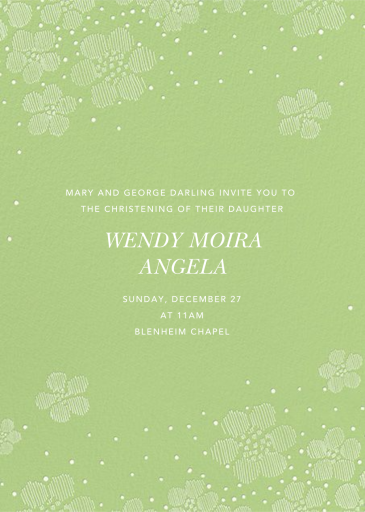 Blossoms on Tulle I Tall - First Communion Invitation by Oscar de la Renta