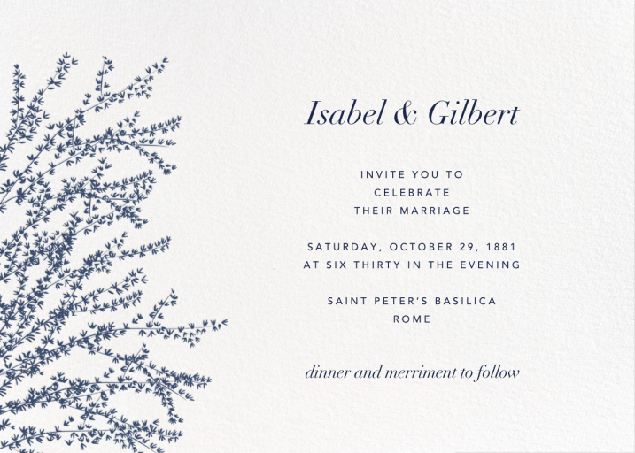 Forsythia Branch (Horizontal) - Wedding Invitation by Paperless Post