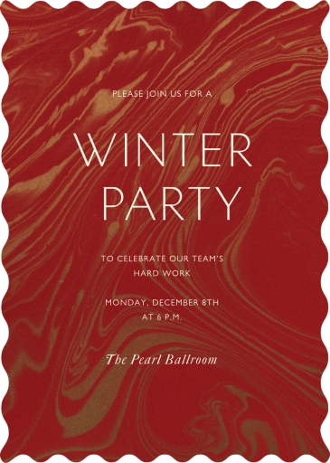 Marble Mirage - Winter Party Invitation by Paperless Post