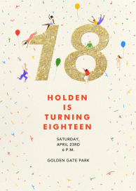 Glitter Groove - Invitación para un 18.º cumpleaños, de Carolyn Suzuki Studio