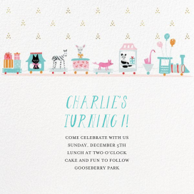 This Train's Going Local - Birthday Invitation by Mr. Boddington's Studio