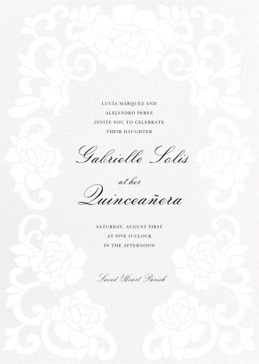 Lovely Lace - Quinceañera Invitation by Oscar de la Renta