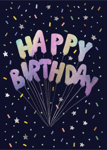 Mylar Birthday Balloons (Greeting) - Birthday Card by Rifle Paper Co.