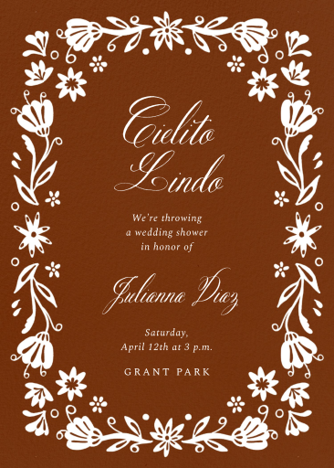 Border Abloom - Bridal Shower Invitation by Paperless Post
