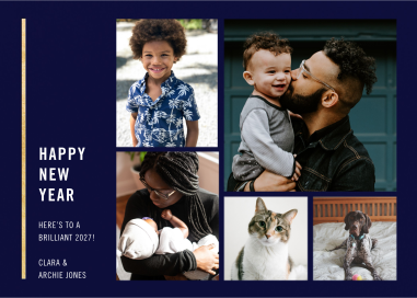 Photo Collage New Year Card