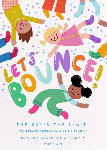 Bounce For Joy - Birthday Invitation by Hello!Lucky